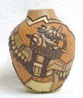 quality authentic Hopi handcrafted Eagle Kachina pottery vase by Hopi 