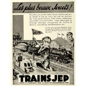 com 1935 Ad French Jouet Paris Trains JEP Model Train Set Boys France 
