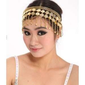  Bellyqueen Belly Dance Metal Headband With Two Rows Coins 