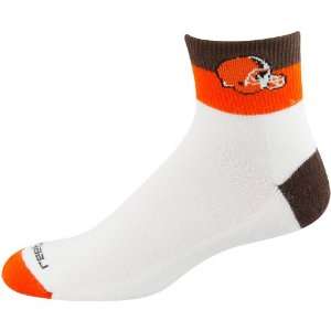  Reebok Cleveland Browns Tri Color Quarter Socks Sports 