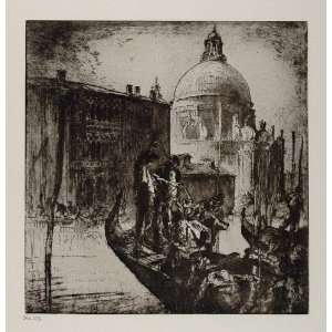  1912 Print Traghetto Grand Canel Venice Frank Brangwyn 