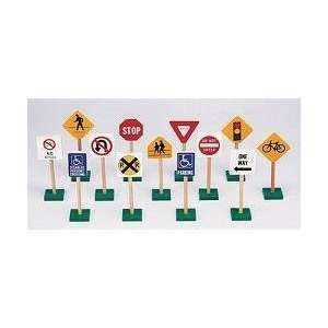  Guidecraft 7 TRAFFIC SIGNS (13/SET) Games Toys & Games