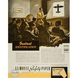  1944 Ad George La Monte & Son Projector Airplane Checks 