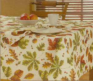 GLENDALE AUTUMN LEAVES FALL TABLECLOTH NAP VARIOUS SIZE  