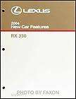 2004 Lexus RX 330 Feature Service Training Manual NEW Original RX330