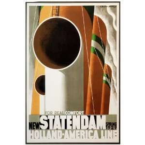 11x 14 Poster.  New Statendam  spring 1929 Railroad Poster. Decor 