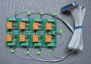 Eight Relay Board / Card   PC LPT printer parallel port  