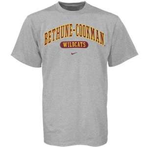  Nike Bethune Cookman Wildcats Ash Arch Lettering T shirt 