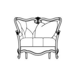  Aico Lavelle White Chair and 1/2   54838 CHPGN 04