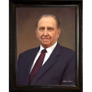 President Monson Portrait by Brent Borup 24x18 Single Frame   Framed 