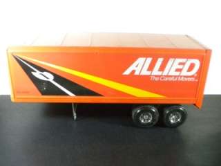 ERTL ALLIED THE CAREFUL MOVERS ORANGE SEMI MOVING TRUCK TOY  