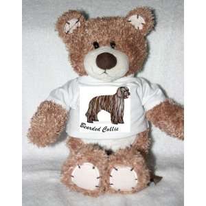  Teddy Bear with bearded, brown, dog, collie t shirt Toys 