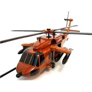  MH 60 DAP Spec Ops Black Hawk Wood Helicopter Model