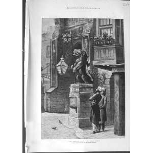  1875 HARRY LESLIE FINE ART BRITISH LION STATUE DUDLEY 