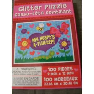  Glitter Puzzle ~ My Hearts a Flutter ~ 100 Pieces Toys & Games