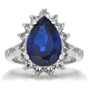  Toris Faux Sapphire Cocktail Ring Emitations Jewelry
