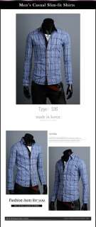 B07 65 Mens Dress Shirts Casual Dandy Style Slim Fitted korea shirts 