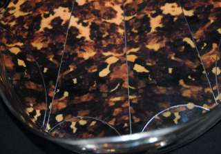 Silver Plate Butlers Tray Victorian Faux Tortoiseshell  