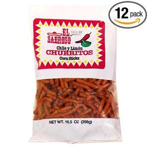 El Sabroso Churritos (Chile Y Limon), 10.5 Ounce Units (Pack of 12)