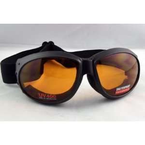  Orange Lens Motorcycle Goggles Tattoo Ink Rock Sunglasses 