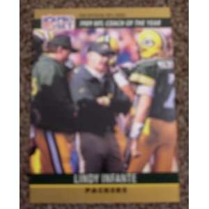 1990 Pro Set Lindy Infante # 3 NFL Football Coach of the Year Card 