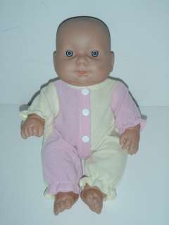 BERENGUER 12 VINYL Chubby BABY DOLL Blue Eyes Brown Hair SLEEPER 