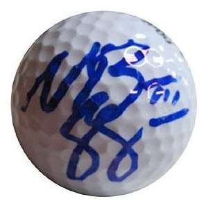  Notay Begay III Autographed Golf Ball in Blue Ink 