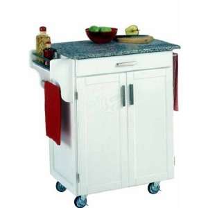    Mix & Match Cuisine Cart, White Base, Granite Top