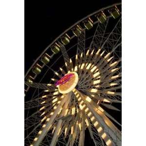 Beautiful Ferris Wheel with Lights   60H x 40W   Peel and Stick Wall 