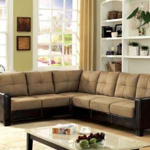   Foster Microfiber 2 Piece Sectional Sofa in Beige Furniture & Decor
