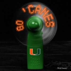  Miami Hurricanes Green Light Up Message Fan Sports 