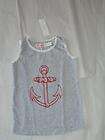 NWT GIRLS BOUTIQUE TANK W/ANCHOR NAUTICAL PIRATE SZ LARGE / 12 SURF 