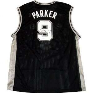 Tony Parker San Antonio Spurs Autographed Black Replica Jersey  