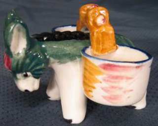 Occupied Japan Pack Mule Burro Ceramic Toothpick Holder  