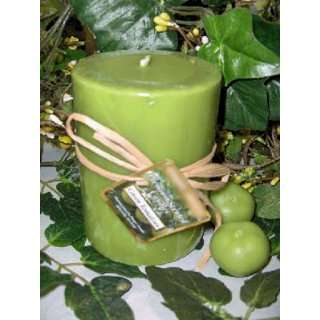  Green Tomatoes fruit Scented Round Pillar Candle 23 Oz 