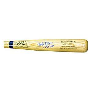  Mike Lowell 07 WS MVP Autographed / Signed Big Stick Ash 