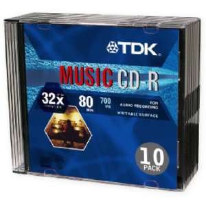  CD R 80min Music Slim Case 10PK 