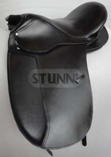 Leather without Tree English Dressage Saddle+Spad+girth  