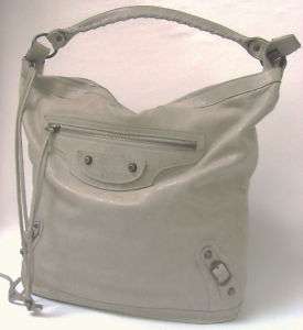100% Authentic BALENCIAGA Argent Gray RH Day Hobo Shoulder Bag 08 