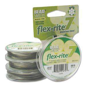   FLEX RITE 7 STRAND Beading Wire .010 Clear 30 FT 790524017737  