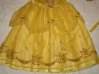   Princess Deluxe Belle Ball Gown Dress Tiara Wand Shoes 5 6  