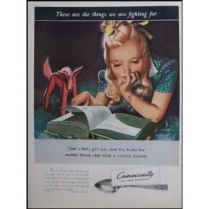    1942 Community Silverware Vintage Magazine Ad 