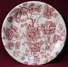 JOHNSON BROTHERS china ENGLISH CHIPPENDALE red/pink SNACK PLATE dinner 