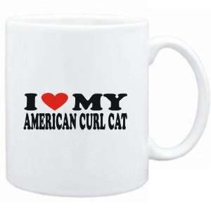   Mug White  I LOVE MY American Curl  Cats