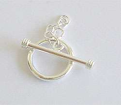 TWH Thai Sterling Silver 2 Toggles 14 mm.  