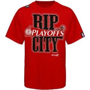  adidas Portland Trail Blazers Red Rip City T shirt Sports 