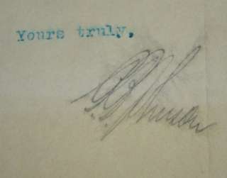 Ban Johnson typed letter Signed Yankees HOF D. 1931 COA Baseball 