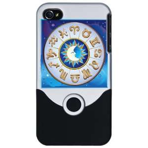  iPhone 4 or 4S Slider Case Silver Zodiac Astrology Wheel 