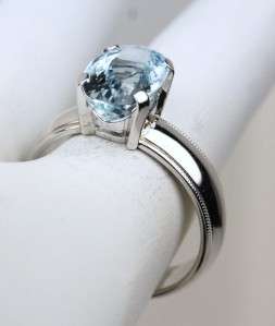 14K AQUAMARINE BENCHMARK BAND RING   6.2 GRAMS  