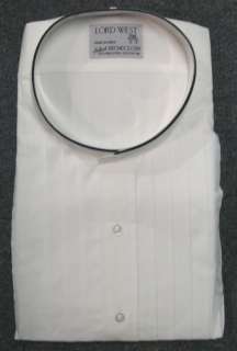 New White Lord West Banded Tuxedo Shirt M   34/35  
